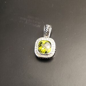 Elegant Silver and Green Pendant